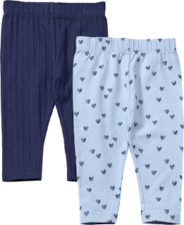 Leggings mit Herz-Muster & Struktur, blau, Gr. 110 ALANA