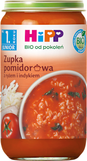 Zupka pomidorowa z ryżem i indykiem, po 12. miesiącu HiPP