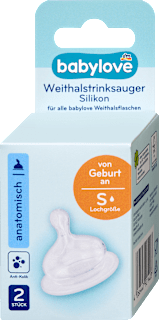 Weithalstrinksauger aus Silikon anatomisch Gr. S babylove