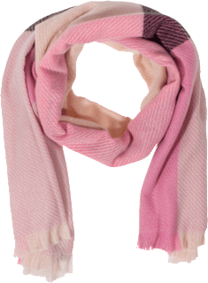 Šal s karo uzorkom - magenta PURSET