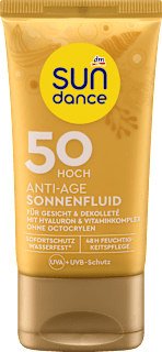 ANTI-AGE fluid za zaštitu od sunca za lice i dekolte, SPF 50 SUNDANCE