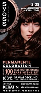 Haarfarbe Permanente Coloration 3_28 Dunkle Schokolade Syoss