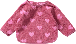 Lätzchen mit Ärmel & Herz-Muster, rosa ALANA