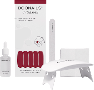 UV Maniküre Starterset, Gel Strips Love Paris Doonails