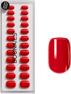 Künstliche Nägel, Soft Gel Press Ons Rose Red Short Square Doonails