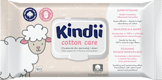 Chusteczki nawilżane dla dzieci i niemowląt Cotton Care Kindii