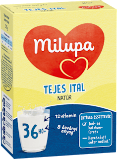 Tejes ital natúr 36 hónapos kortól Milupa