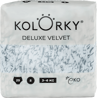 Plienky Deluxe Velvet veľkosť S (3 - 6 kg)  Kolorky