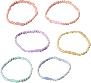 Haargummis geflochten bunt ebelin