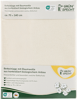 Betteinlage mit Baumwolle 70x140 cm Grünspecht