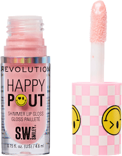 Lipgloss Happy Pout Shimmer, Smiley World Pink Bliss REVOLUTION