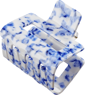 Haarklammer Keramik-Optik blau-weiß ebelin