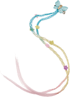 Haarsträhne mit Schmetterling ebelin