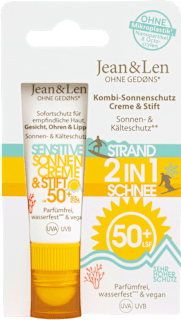 Sonnenschutz Kombi Gesicht Creme & Stift, LSF 50+ Jean&Len