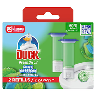 Fresh Discs WC-öblítő korong utántöltő Mint Mission (2x36ml) DUCK