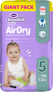 double care AirDry Giant pelene 5 (11 – 18 kg) Violeta