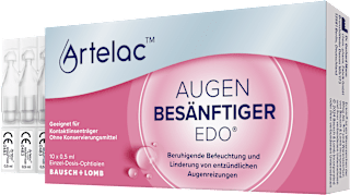 Artelac Augen BESÄNFTIGER EDO 10 x á 0,5ml  2,4 mg/ml Hyaluronsäure (als Natriumhyaluronat), 20 mg/ml Ectoin, Natriumchlorid,  Natriumhydroxid Artelac