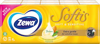 Носни кърпички Softis 4-пластови, (10x9бр) Zewa