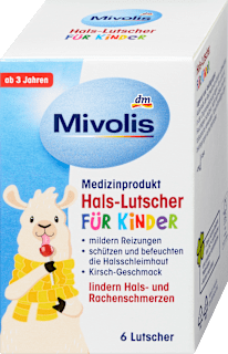 lízátka proti bolesti v krku Mivolis