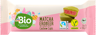 Nutbutter Cups Cashew Matcha-Erdbeere dmBio
