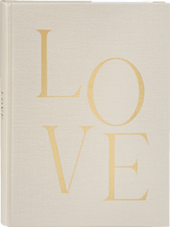 Leinenalbum Love 18x24 cm, beige Paradies