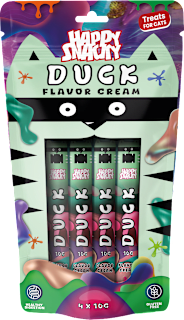 Kremowa przekąska dla kota, kaczka, 4 szt. HappySnacky