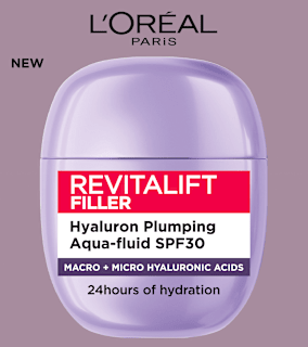 Vyplňujúci pleťový fluid Revitalift Filler Hyaluron Aqua-Fluid SPF 30 L'ORÉAL PARiS REVITALIFT