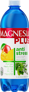 Funkčná ochutená minerálna voda antistress Proti stresu mango a medovka Magnesia
