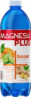 Funkčná ochutená minerálna voda boost Pre povzbudenie mandarínka limetka zázvor Magnesia