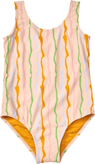 Badeanzug mit Wellen-Muster, beige, Gr. 110/116 PUSBLU