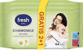 Baby - vlažne maramice, 2+1 gratis fresh