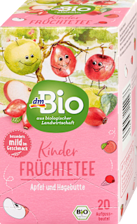 Kindertee Früchte mit Apfel & Hagebutte (20 Beutel) dmBio