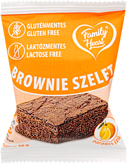 Gluténmentes narancsos brownie szelet Family Heart