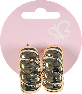 Naušnice – isprepletene, zlatne ACCESSOIRES