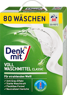Detergent pudră pentru rufe albe 80 spălări Denkmit