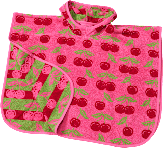 Badeponcho mit Kirsch-Muster, pink, Gr. 0 ALANA
