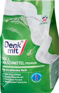 Vollwaschmittel Pulver für Strahlendes Weiß Denkmit