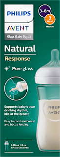 skleněná kojenecká lahev Natural Response 3-6m, 240ml PHILIPS AVENT
