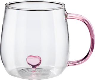 Glasbecher mit Herz (400 ml) Dekorieren & Einrichten