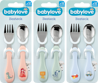 Dječiji pribor za jelo, 2/1 set, 12+ mj. babylove