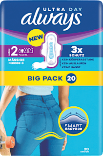 Ultra-Binden Day Long 2 mit Flügeln, Big Pack always