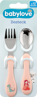 Esslernbesteck Farbe rosa 2tlg. babylove
