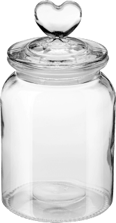 Glasvorratsdose mit Herzdeckel (900 ml) Dekorieren & Einrichten