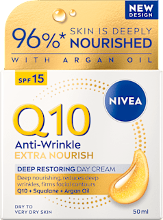 Dnevna krema za lice Q10 Anti-Wrinkle Extra Nourish, SPF 15 NIVEA