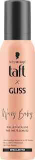 Schaumfestiger Wellenmousse Taft x Gliss Wavy Baby Schwarzkopf taft