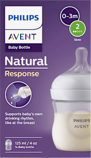 Dojčenská fľaša Natural PP 125 ml, veľ. 2 (0-3m) PHILIPS AVENT
