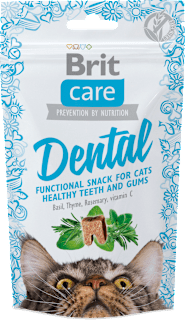 Pochúťka pre mačky care Dental Brit