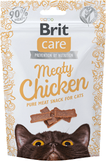 Pochúťka pre mačky care Meaty Chicken Brit