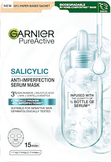 textilní pleťová maska Salicylic GARNIER PureActive