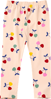 Leggings Pro Climate mit Kirschen-Muster, beige, Gr. 104 ALANA